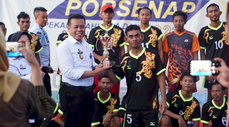 Tak Terkalahkan, Lapas Cilegon Juarai Turnamen Voli Porsenap Banten