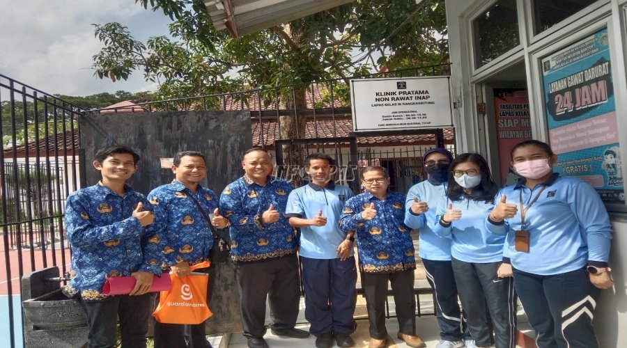 Visitasi Izin Klinik, Lapas Rangkasbitung Sambut Dinkes dan DPM-PTSP Kab. Lebak 