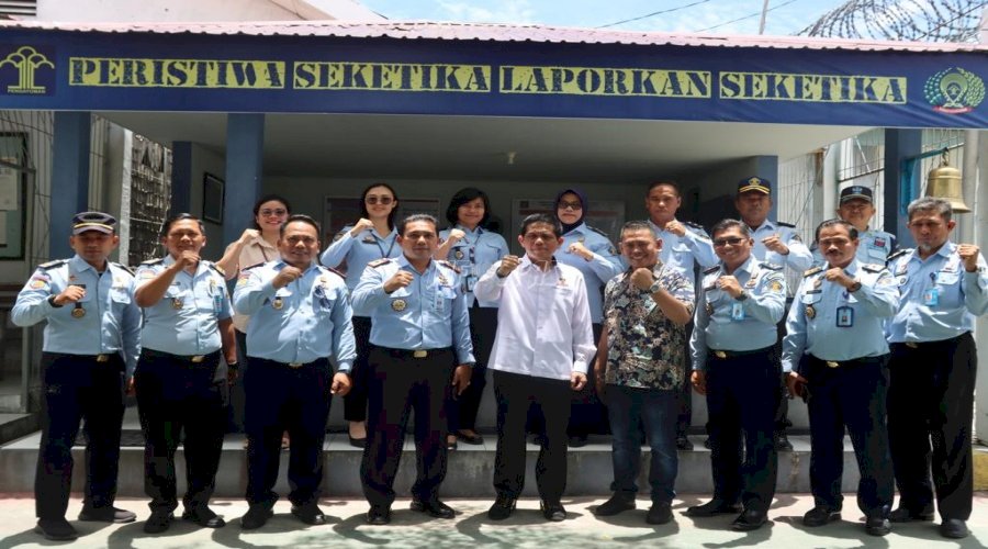 Pimti Kanwil Kemenkumham Sulteng Bersama ORI Tinjau UPT Pemasyarakatan di Kota Palu