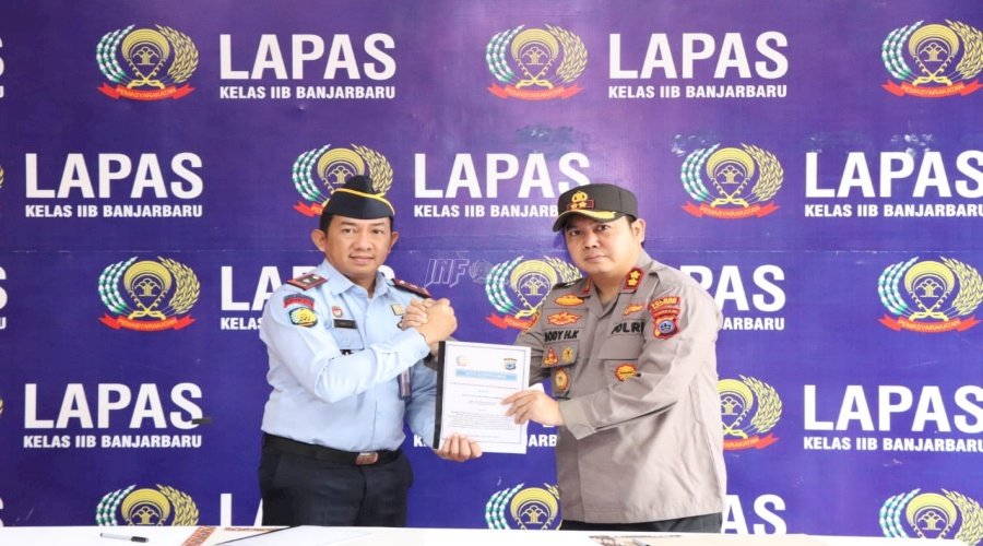 Perkuat Sinergi, Lapas Banjarbaru Sepakati PKS dengan Polres Banjarbaru