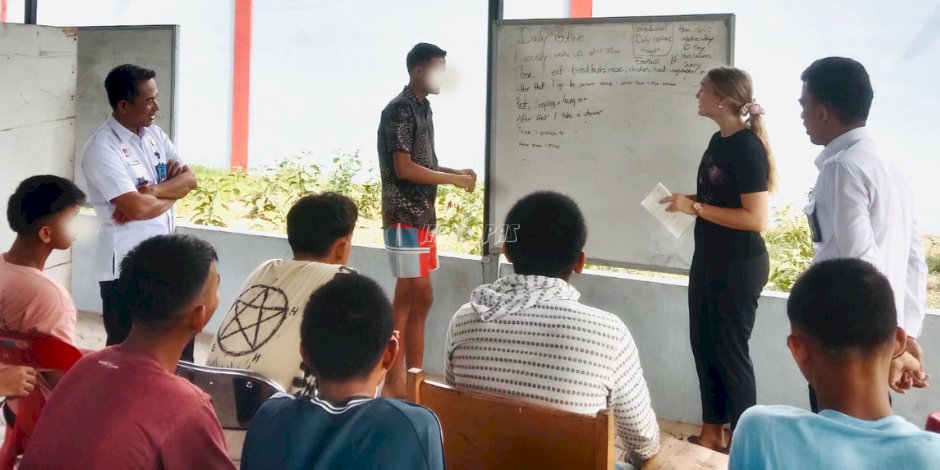 Tinjau Bimbel Bahasa Asing, Kepala LPKA Medan Semangati Anak Binaan