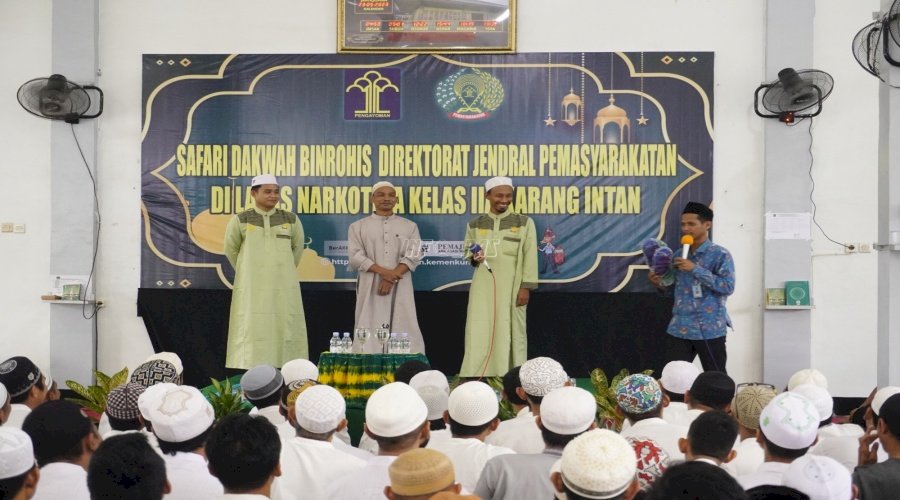 Ratusan Warga Binaan Lapas Narkotika Karang Intan Dibekali Safari Dakwah Binrohis Ditjenpas