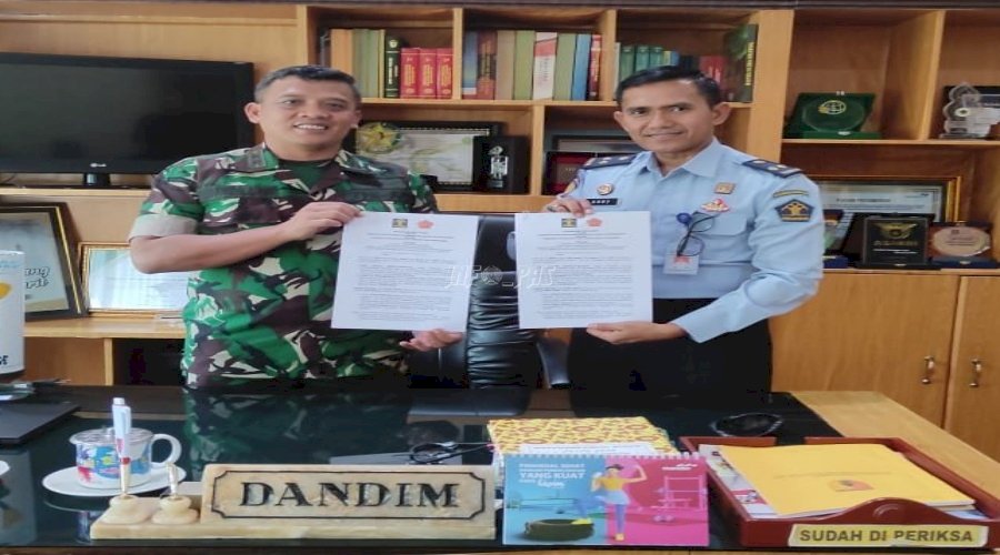 Lapas Narkotika Pamekasan-Kodim 0826 Pamekasan Sepakati Kerja Sama Bidang Keamanan