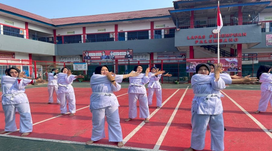 Petugas Lapas Perempuan Palembang Dibekali Latihan Kempo