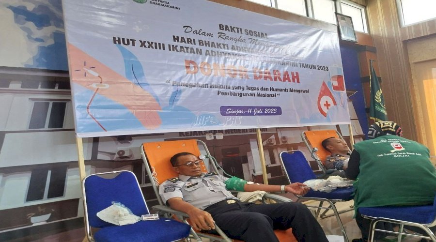 Rutan Sinjai Ambil Bagian dalam Aksi Donor Darah di Kejari Sinjai