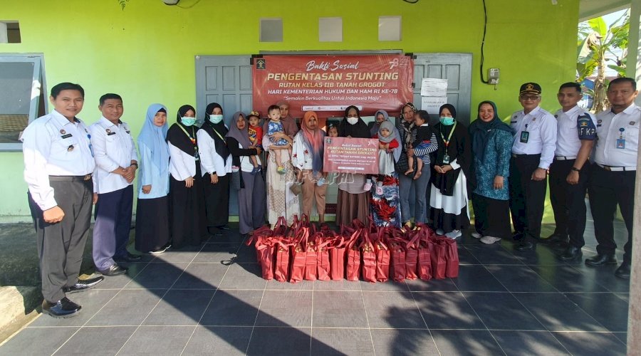 Dukung Pencegahan Stunting, Rutan Tanah Grogot Salurkan Bantuan Sosial