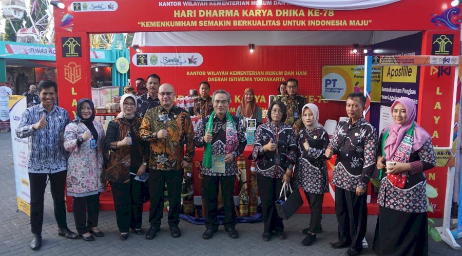 Kanwil Kemenkumham DIY Hadirkan Layanan AHU, KI, hingga Karya Warga Binaan di Bantul Creative Expo 2023