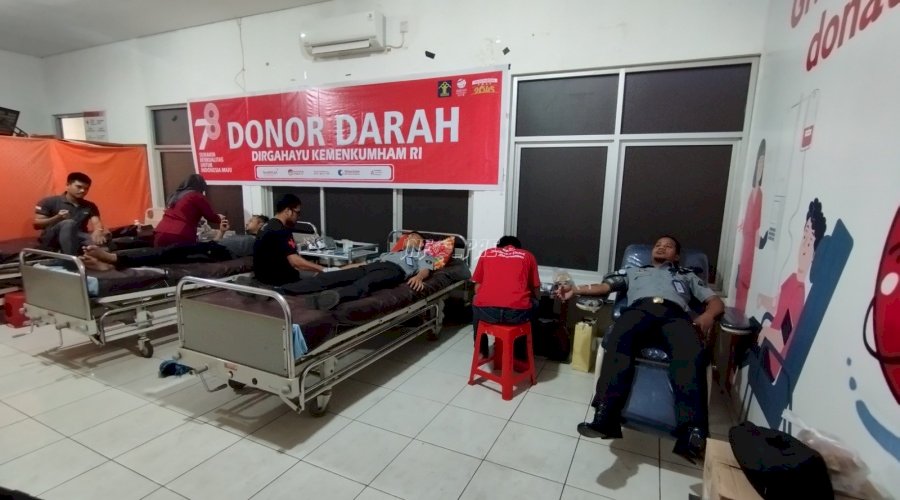 Tolong Sesama, Petugas Rutan Tanjung Redeb Donorkan Darah 