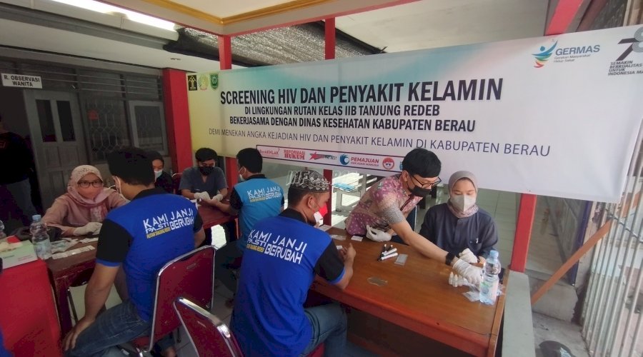 Warga Binaan Rutan Tanjung Redeb Jalani Screening HIV dan Penyakit Kelamin