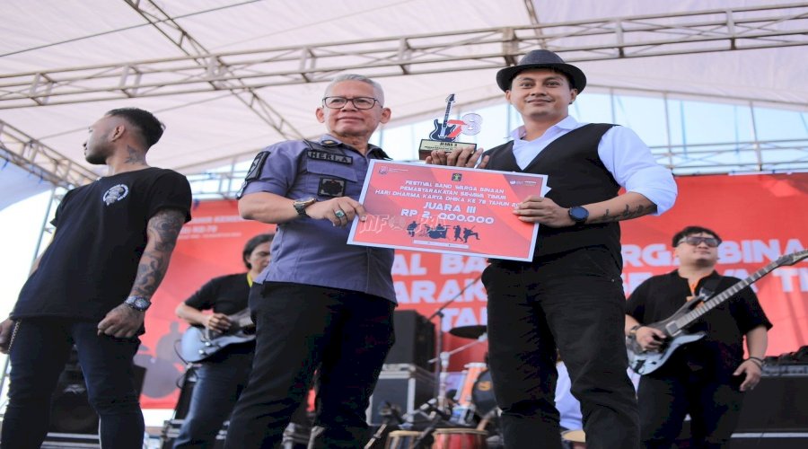 Swara Pastika Lapas Narkotika Pamekasan Juara III Festival Band Warga Binaan se-Jatim