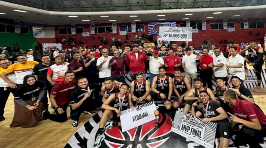 Tim Bola Basket Kemenkumham Sabet Juara I Kapolri Cup Antar Lembaga
