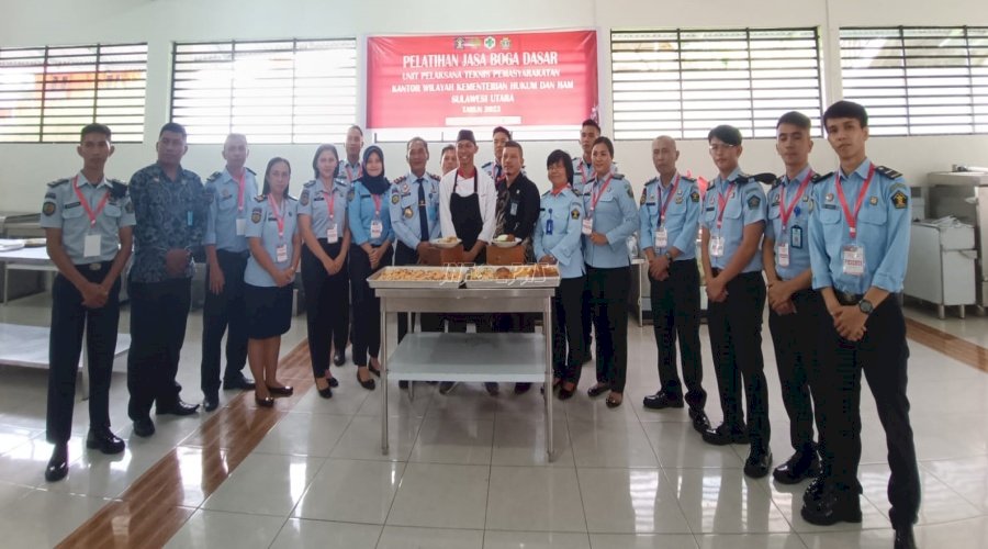 Petugas Lapas Tahuna Tingkatkan Kapasitas Perawatan melalui Pelatihan Penjamah Makanan, Pengelola Jasa Boga, dan Tata Boga