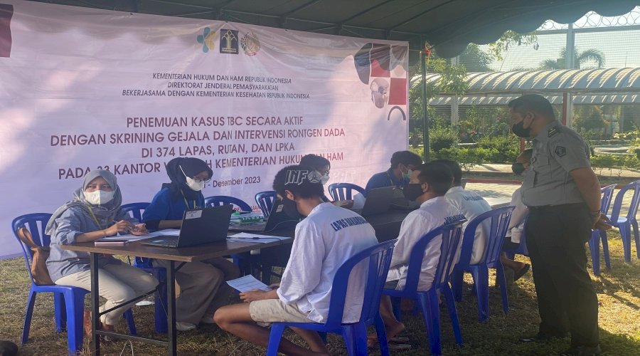 Cegah Penularan TBC, Lapas Banjarbaru Gelar Skirining bagi Warga Binaan