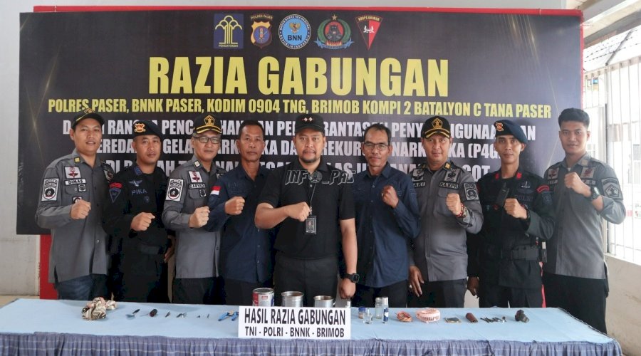 Gelar Razia, Rutan Tanah Grogot Gandeng APH Setempat