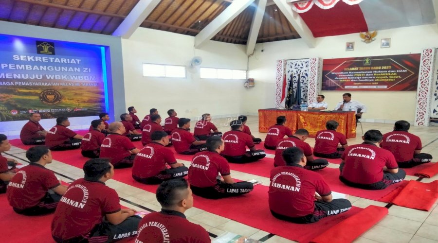 Sambangi Lapas Tabanan, Kadivpas Bali Berikan Penguatan kepada Peserta Rehabilitasi