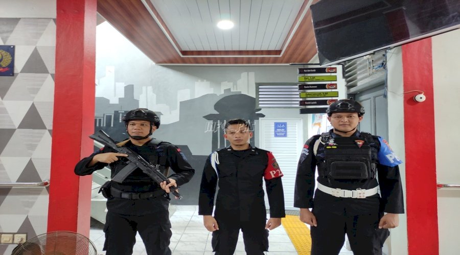  Pengamanan Hari Libur di Lapas Tanjungpandan Diperkuat Personel Brimob