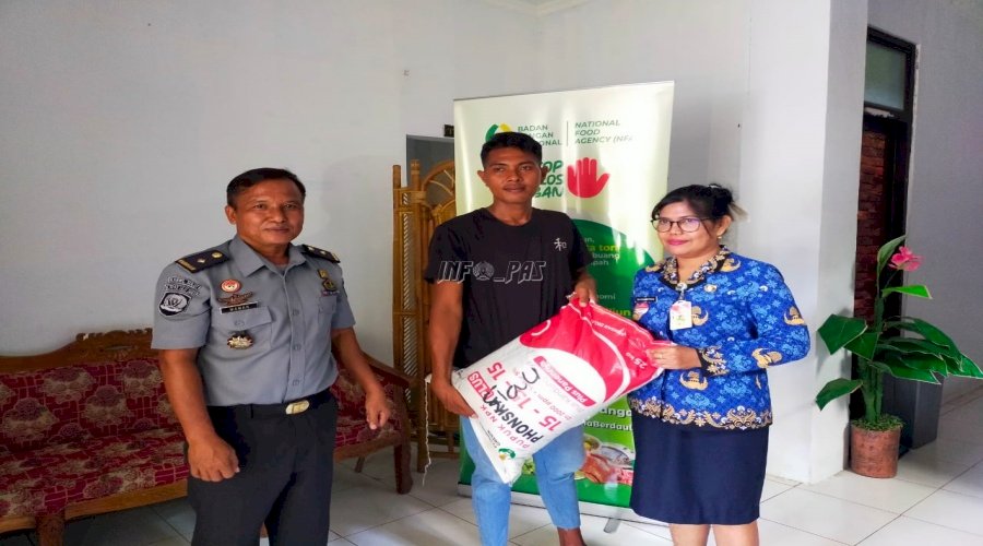 Lapas Ulu Siau Terima Pupuk dari Dinas Pangan dan Pertanian Kabupaten Sitaro