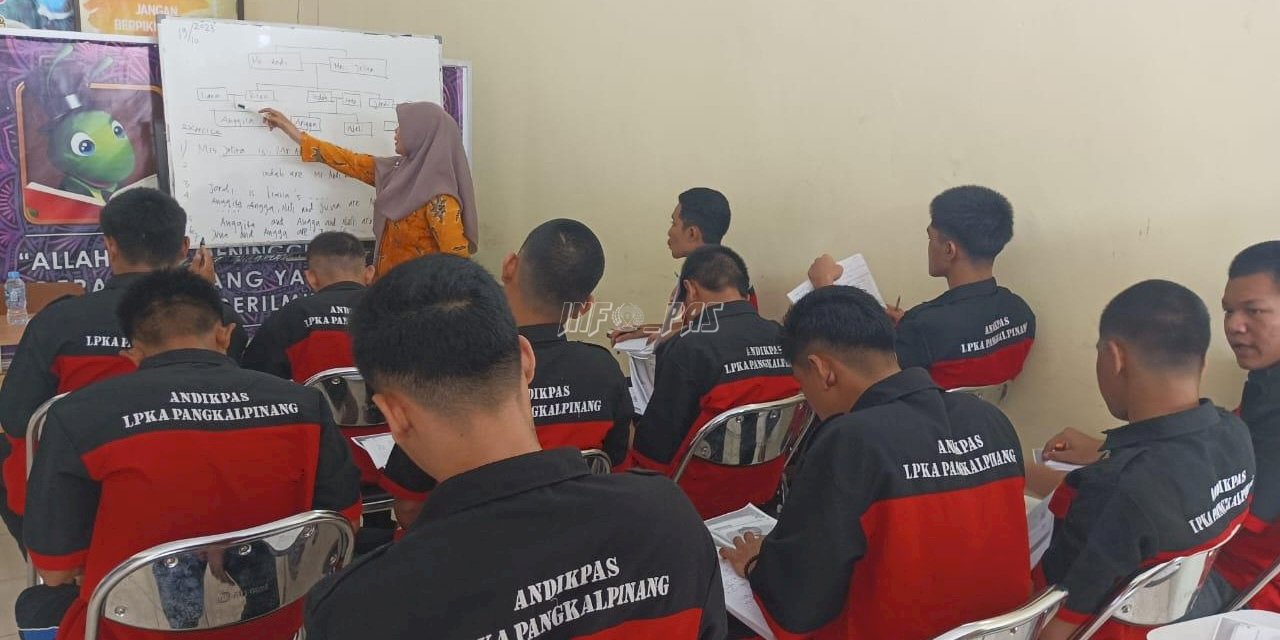 Anak Binaan LPKA Pangkalpinang Antusias Ikuti Pendidikan Kesetaraan