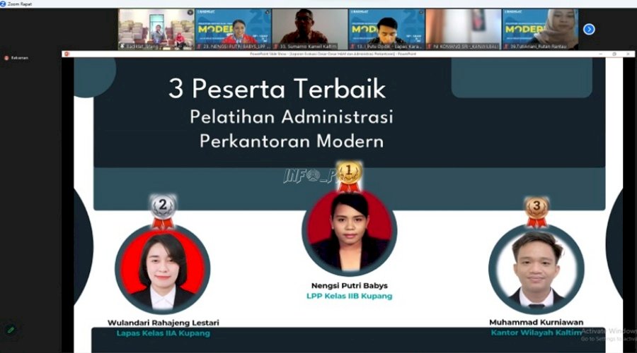 Petugas Lapas Kupang Raih Peringkat II Terbaik pada Pelatihan Administrasi Perkantoran Modern 