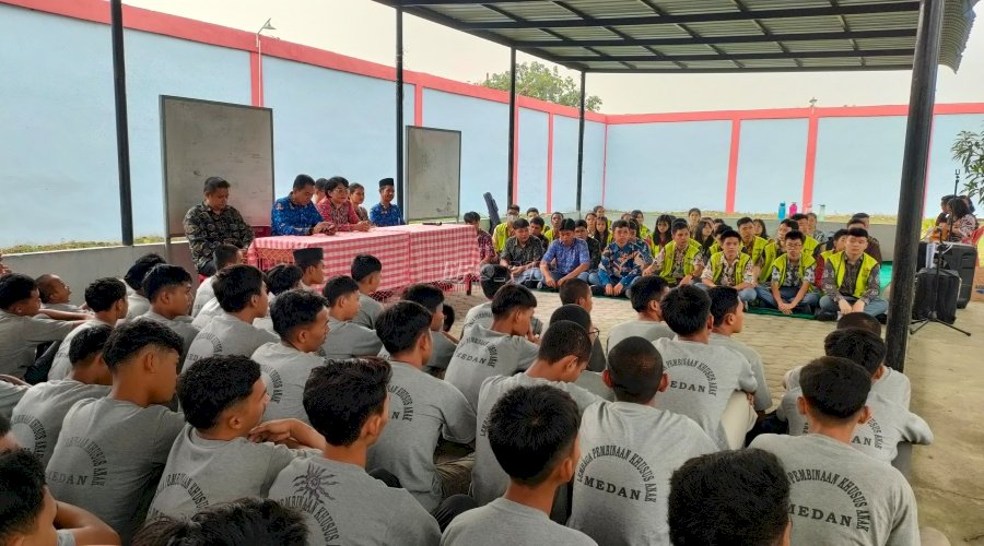 LPKA Medan Terima Kunjungan Puluhan Siswa SMA Wiyata Dharma