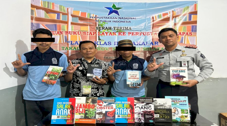 Perpustakaan Lapas Takalar Dapat Tambahan 1.000 Buku Baru