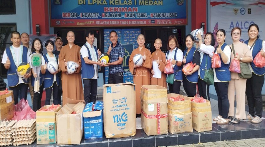 LPKA Medan Sambut Ungkapan Kepedulian Vihara Ratana Stupa Agung Medan