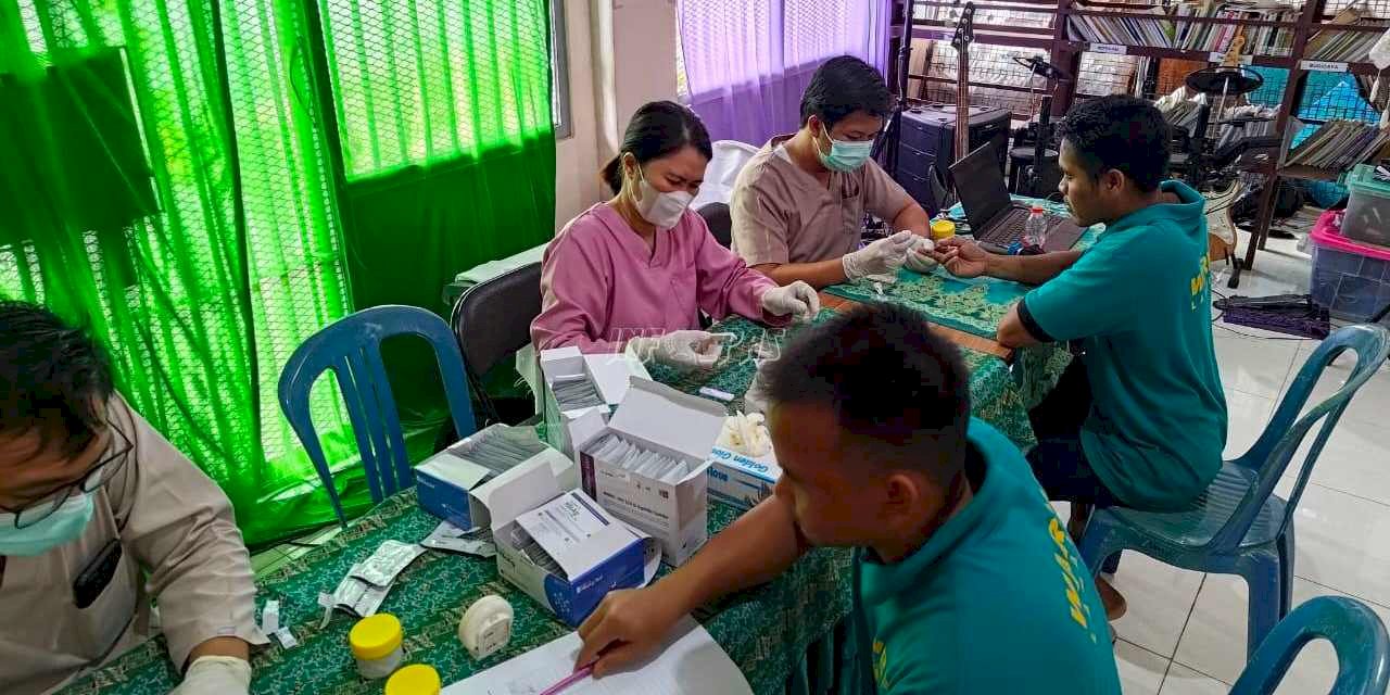 Lapas Palangka Raya Gelar Penyuluhan dan Skrining Penyakit Menular bagi Warga Binaan