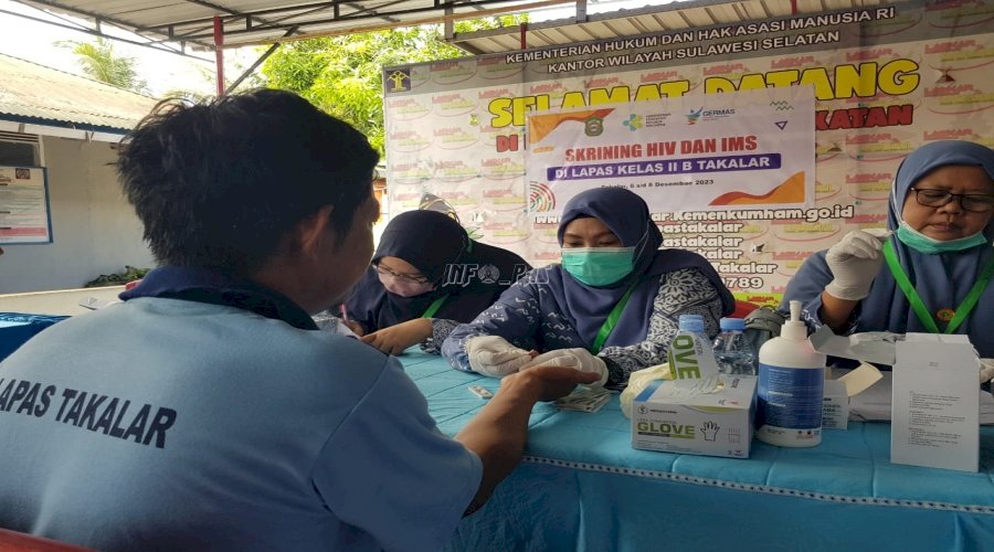 Hari AIDS Sedunia, Lapas dan Dinkes Takalar Lakukan Skrining Warga Binaan