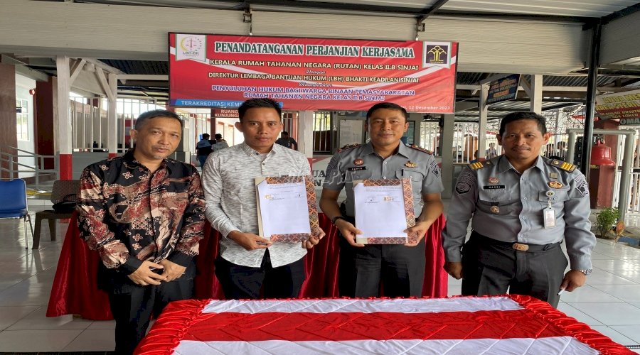 Rutan Sinjai dan LBH Bhakti Keadilan Sepakati PKS Posbakum Pemasyarakatan