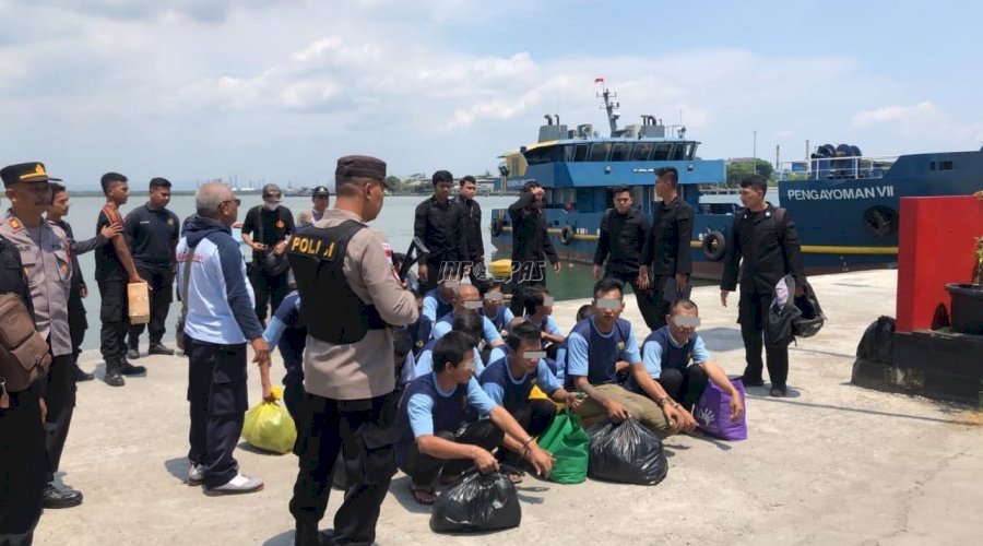 Lagi, Lapas Cilacap Kirim 18 Narapidana Ke Pulau Nusakambangan