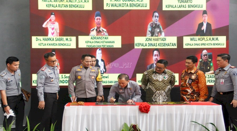 Rutan Bengkulu Resmi Miliki Gedung dan Bangunan Penunjang Kerja serta Sepakati Nota Kesepakatan