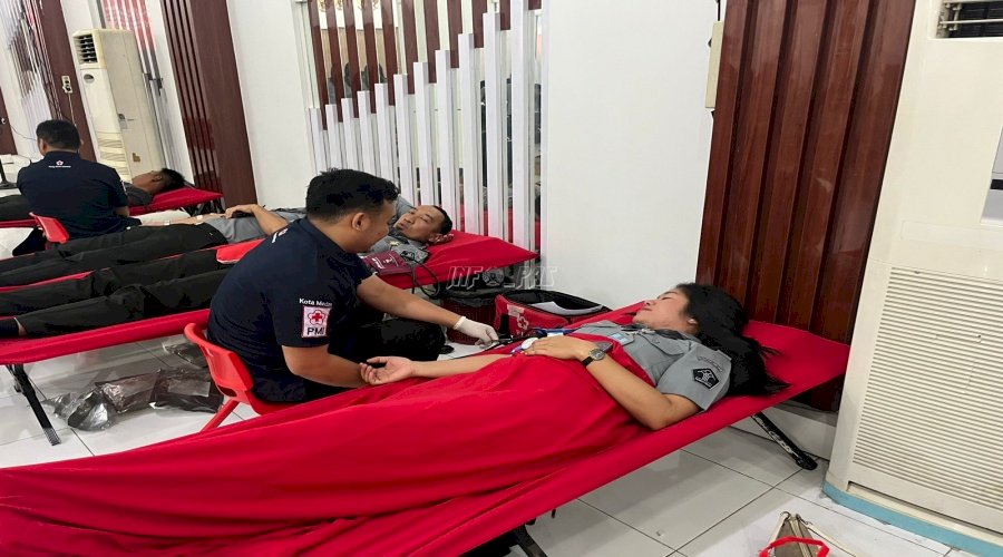 Petugas LPKA Medan Berpartisipasi dalam Kegiatan Donor Darah Sukarela