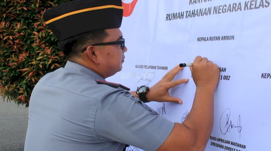 UPT Pemasyarakatan Maluku Deklarasikan Komitmen dan Janji Kinerja Tahun 2024