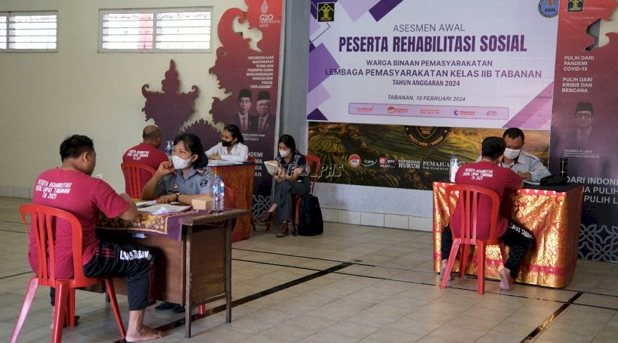 Lapas Tabanan dan BNNK Badung Gelar Tes Urine dan Asesmen bagi Peserta Rehabilitasi