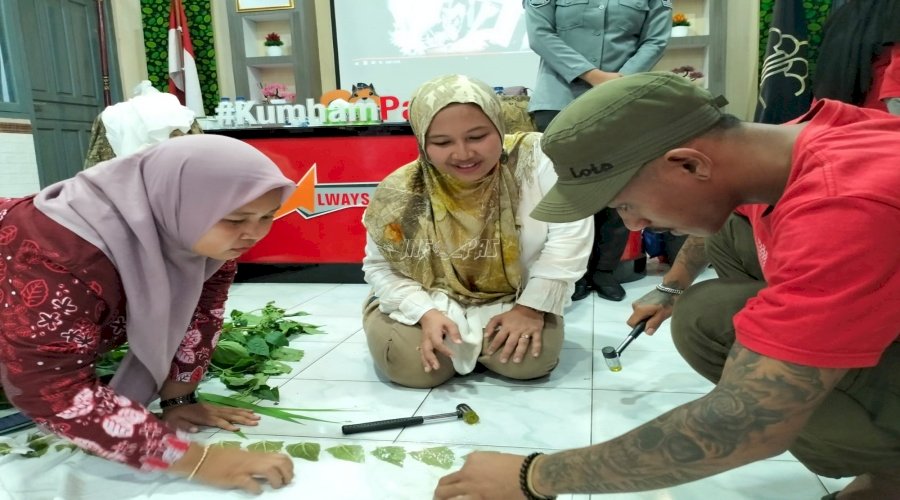 Warga Binaan Lapas Tanjungpandan Belajar Membatik Eco Print