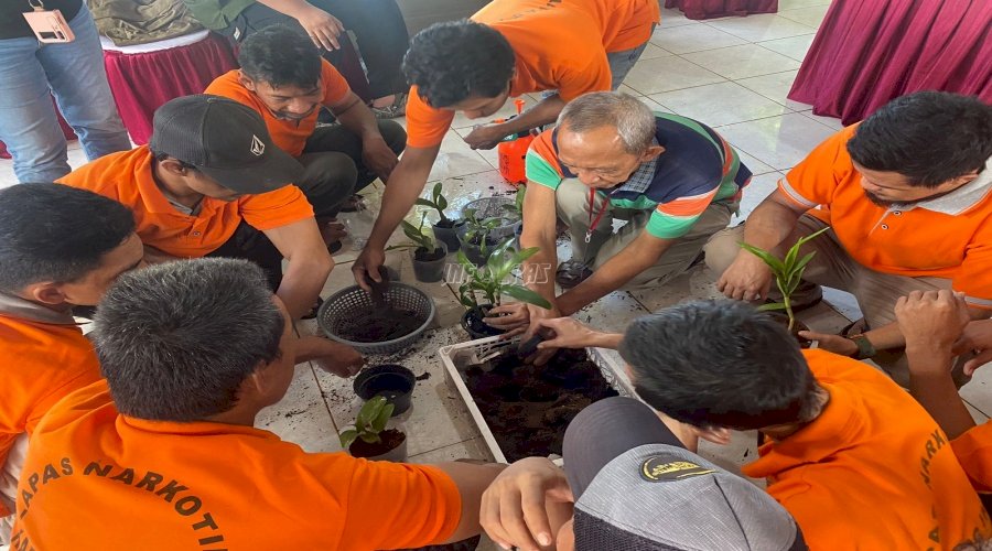 Petugas dan Warga Binaan Lapas Narkotika Karang Intan Kembali Pelajari Budidaya Anggrek