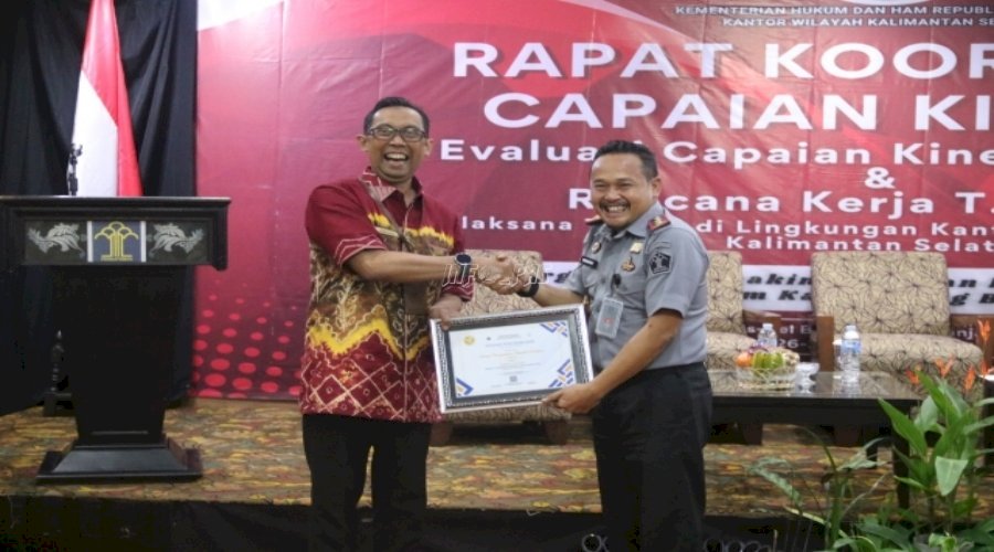 Lapas Narkotika Karang Intan Raih Penghargaan atas Pelaksanaan Anggaran 2023