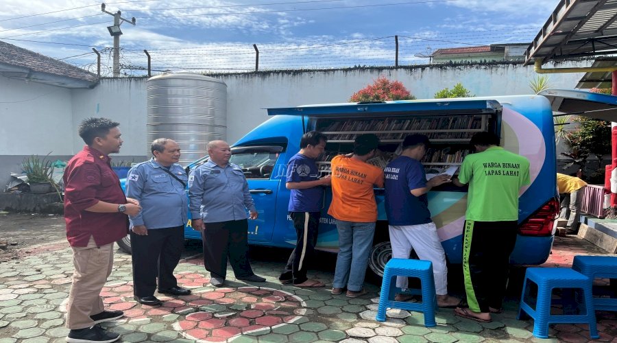 Lapas Lahat Fasilitasi Perpustakaan Keliling bagi Warga Binaan