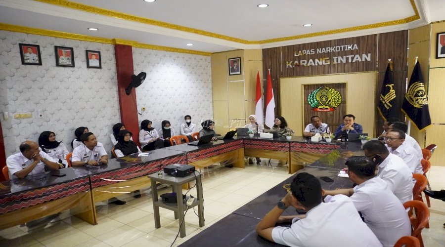 Lapas Narkotika Karang Intan Kedatangan Tim Monitoring Pembinaan Kepegawaian dari Biro SDM