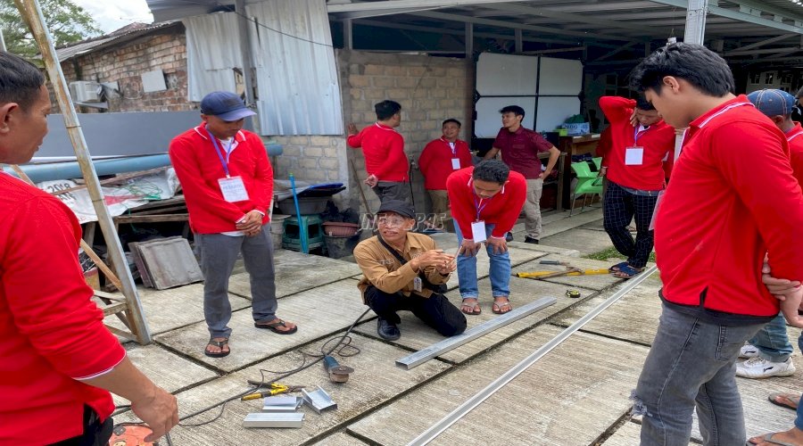 Bapas Pangkalpinang Bimbing Klien dengan Pelatihan Konstruksi Baja Ringan