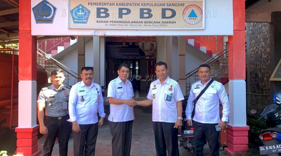 Siaga 3 Gunung Awu, Lapas Tahuna Koordinasi dengan BPBD dan Polres Sangihe