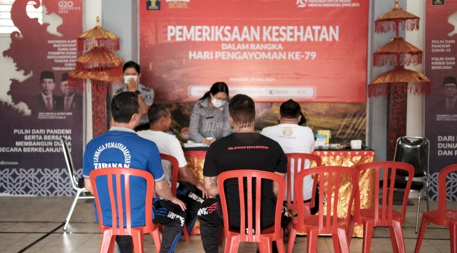 Rangkaian Hari Pengayoman, Lapas Tabanan Gelar Pemeriksaan Kesehatan