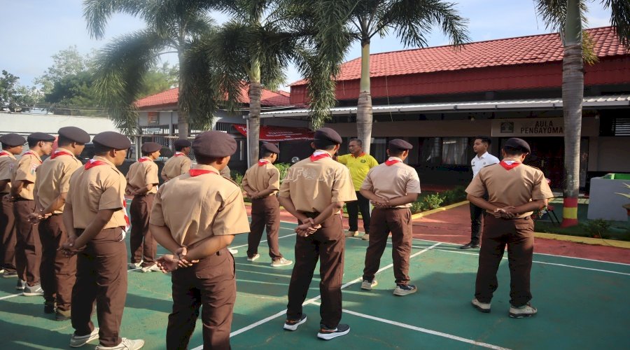 Rutan Pelaihari Bina Karakter Warga Binaan Melalui Kegiatan Pramuka