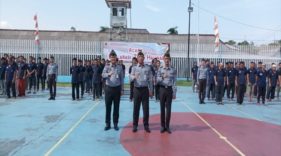 Petugas dan Warga Binaan Lapas Pangkalpinang Berikrar Zero Halinar