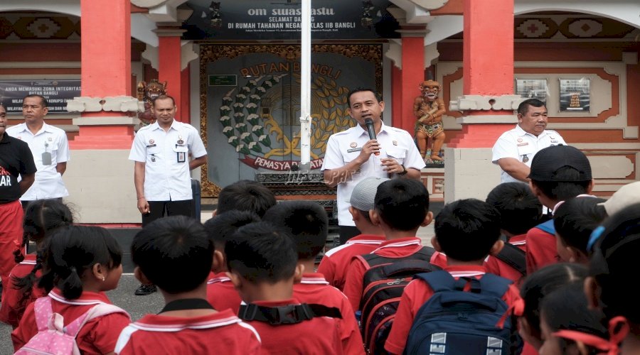 Rutan Bangli Sambut Kunjungan Siswa SD Negeri 2 Kawan