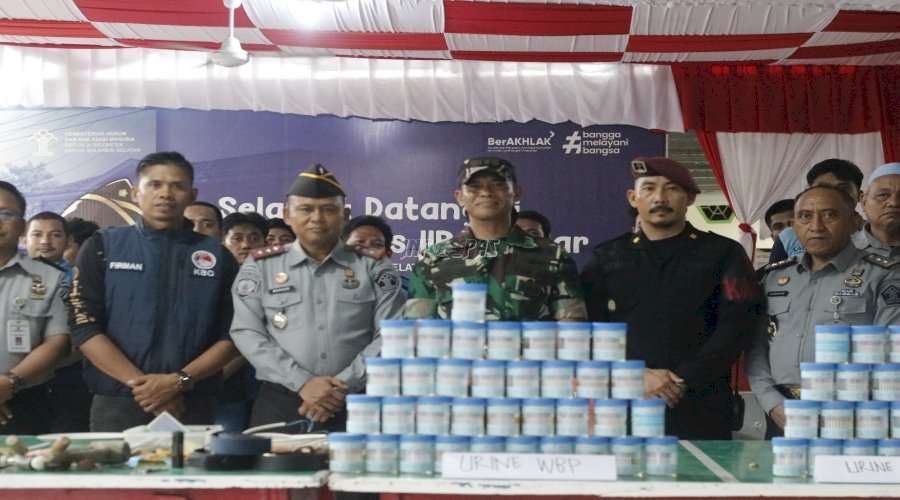 Komitmen Zero Narkoba, Lapas Takalar Tes Urine Petugas dan Warga Binaan