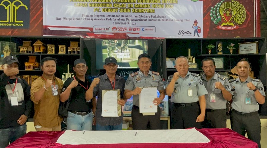 Dukung Ketahanan Pangan Nasional, Lapas Narkotika Karang Intan Gandeng PT Berkat Sidin Sejahtera