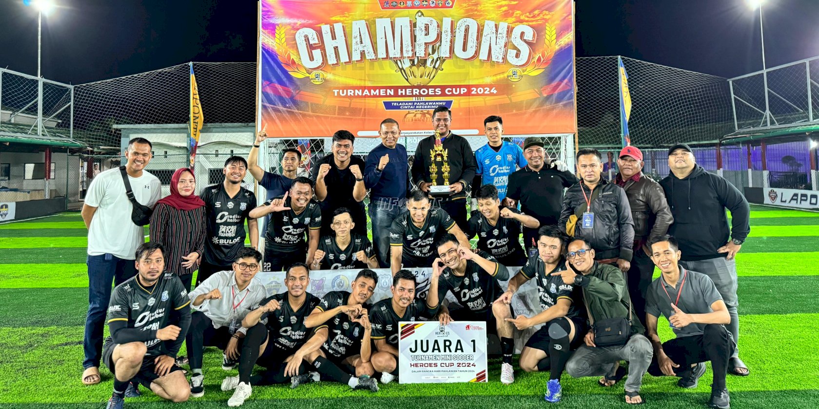 Tim Mini Soccer Rutan Pontianak Juara I Heroes Cup Tahun 2024