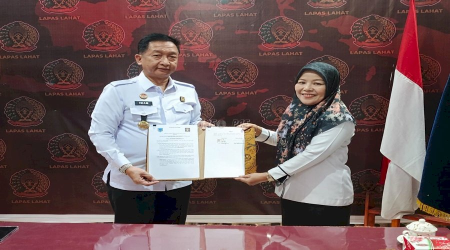 Fasilitasi Pendidikan Warga Binaan, Lapas Lahat Sepakati PKS dengan SPNF SKB Kab. Lahat