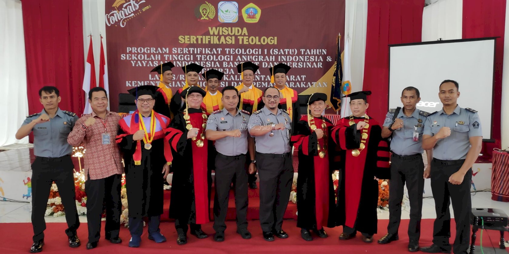 Lima Warga Binaan Rutan Pontianak Diwisuda Sertifikasi Teologi